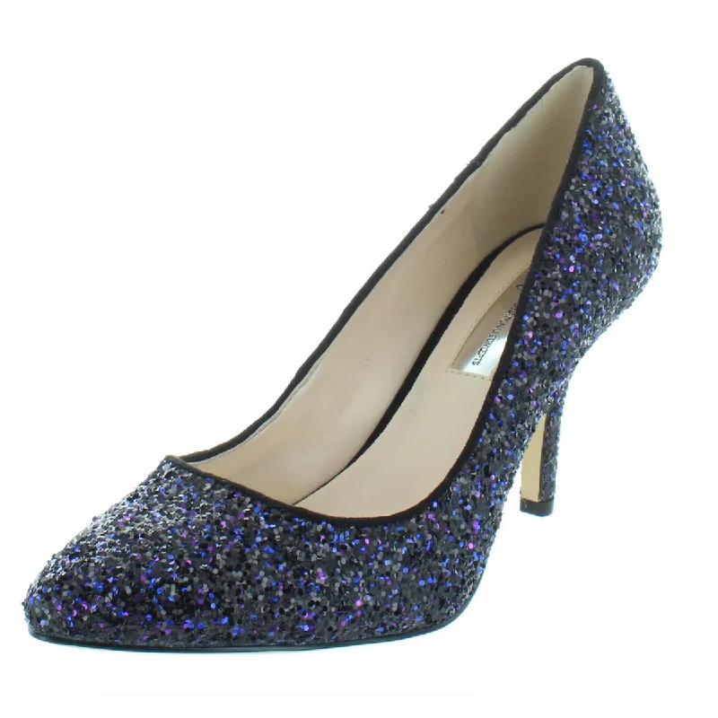 Trendy Athletic Sneakers INC Womens Zitah Glitter Pointed Toe Dress Heels