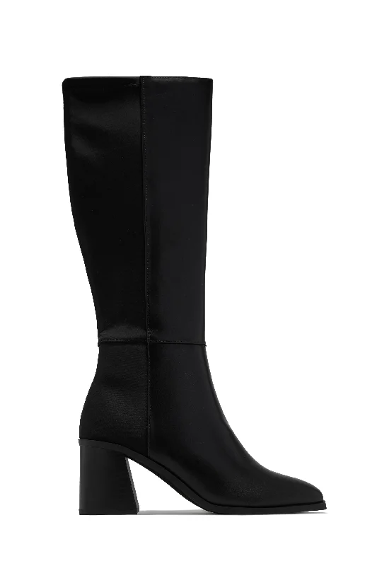 Travel-Ready Sneakers Jennifer Block Heel Boots - Black