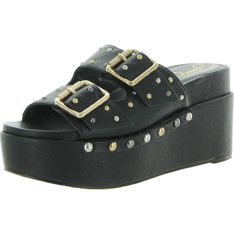 Minimalist Running Shoes Jessica Simpson Cyriss 2 Women's Studded Buckled Platform Wedge Sandals