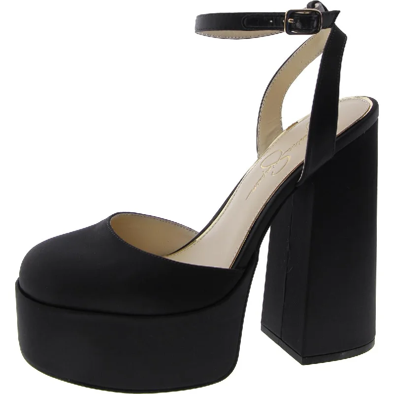 Travel-Friendly Sneakers Jessica Simpson Womens Skilla Satin Block Heel