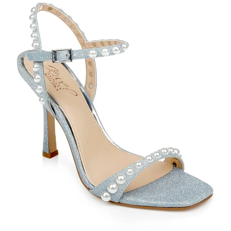 Comfortable Urban Sneakers Jewel Badgley Mischka Womens Damaris Beaded Ankle Strap Heels