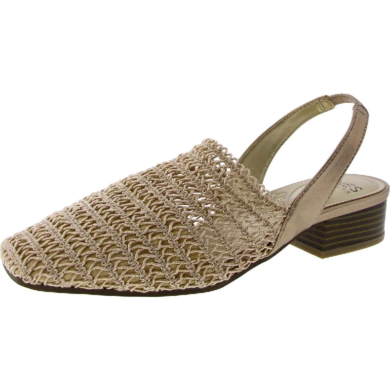 Travel-Ready Sneakers Jones New York Womens CAROLTON Slip On Square Toe Slingback Sandals