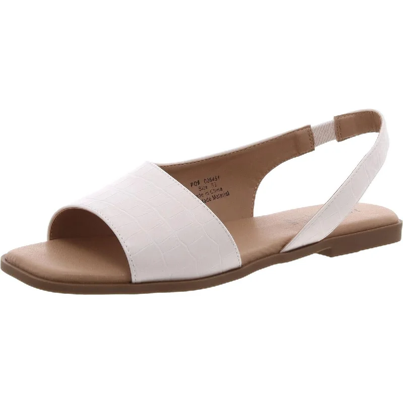 Non-Slip Running Shoes Journee Collection Womens Brinsley Faux Leather Slip On Slingback Sandals