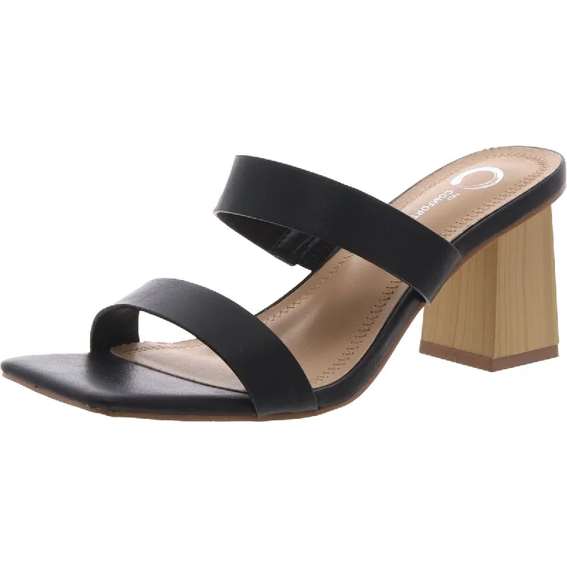 All-Day Wear Shoes Journee Collection Womens Faux Leather Slip-On Heels