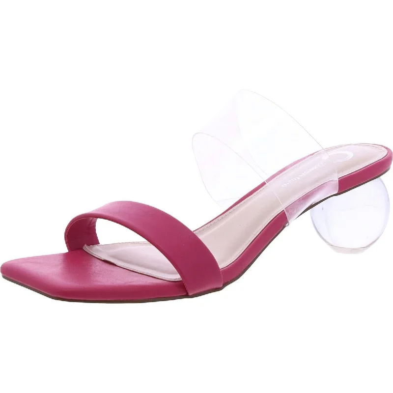 Ultra-Soft Cushion Shoes Journee Collection Womens Faux Leather Vinyl Slide Sandals