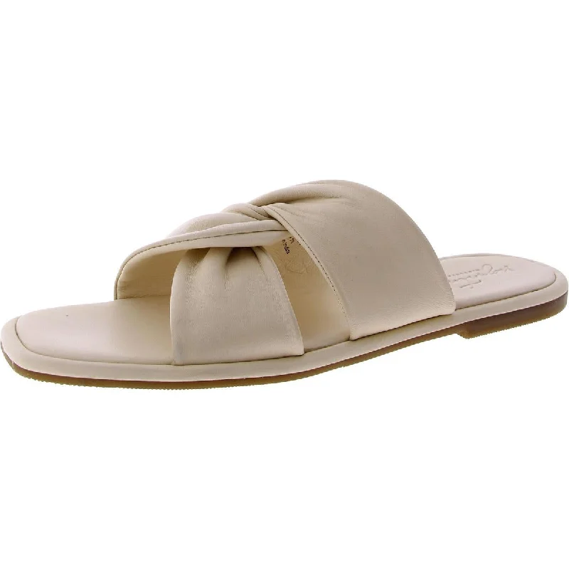 Cloud Comfort Shoes Journee Signature Womens Leather Slip-On Slide Sandals
