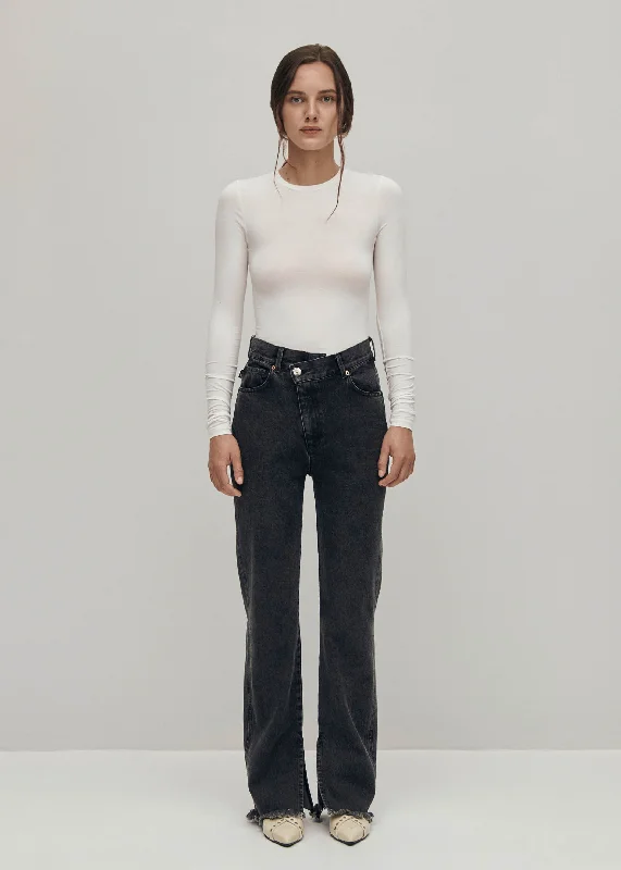 Ultra-Soft Cushion Shoes Kansas Black Denim Pants