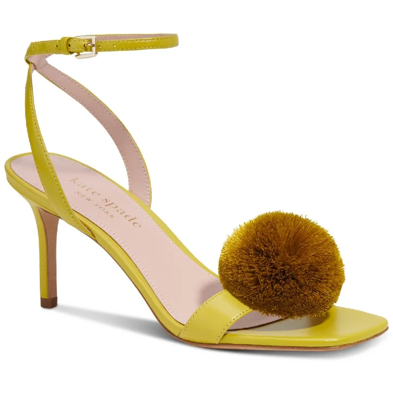 Quick-Dry Sport Shoes Kate Spade New York Womens Amour Pom Sandal Suede Ankle Strap Pumps