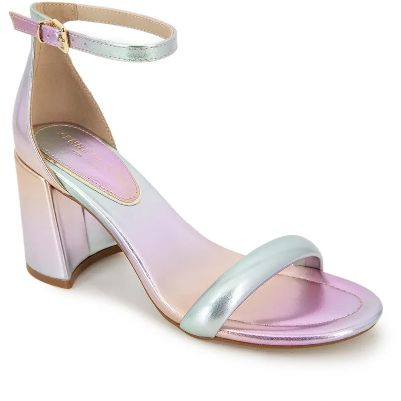 Comfy Lightweight Sneakers Kenneth Cole New York Womens Luisa Faux Leather Open Toe Pumps