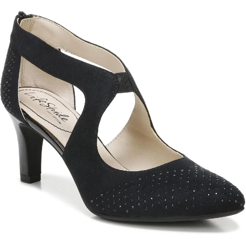 Fashion Slip-On Sneakers LifeStride Womens Giovanna Faux Suede Ankle Pumps