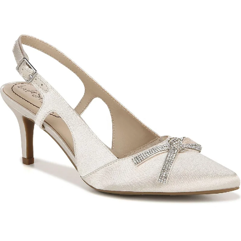 Trendy Walking Sneakers LifeStride Womens Social Scene Almond Toe Ankle Strap Slingback Heels