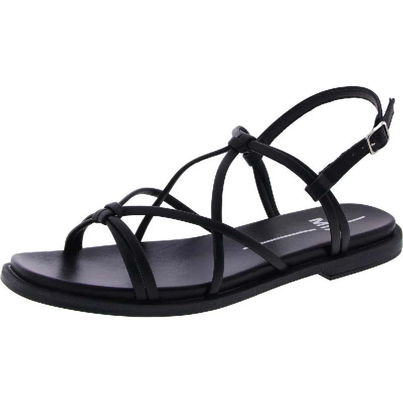 Lightweight Cushion Sneakers Mia Womens Daphne Faux Leather Square toe Strappy Sandals