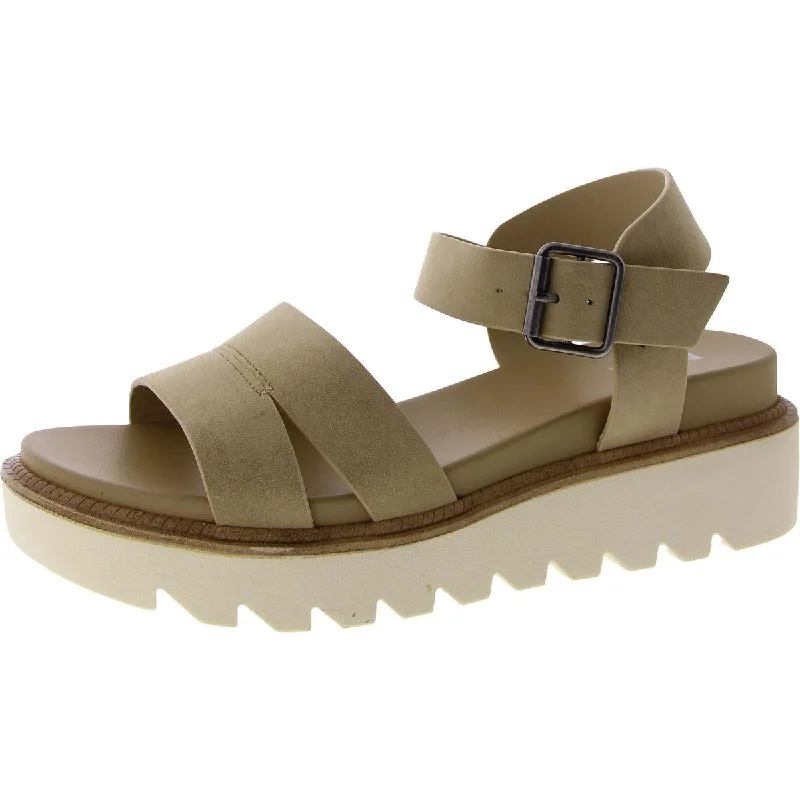 Flexible Sport Sneakers Mia Womens Jovie Faux Suede Singback Platform Sandals
