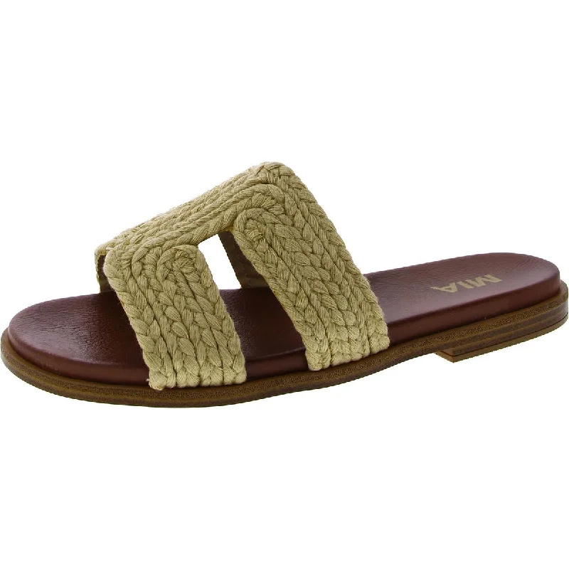 Breathable Foam Sneakers Mia Womens POET Macrame Slip on Flatform Sandals