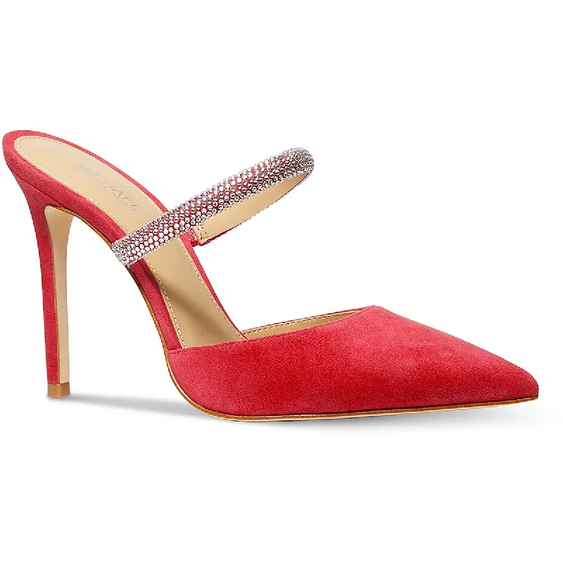 Ultra-Light Casual Shoes MICHAEL Michael Kors Womens Jessa Suede Rhinestone Mules