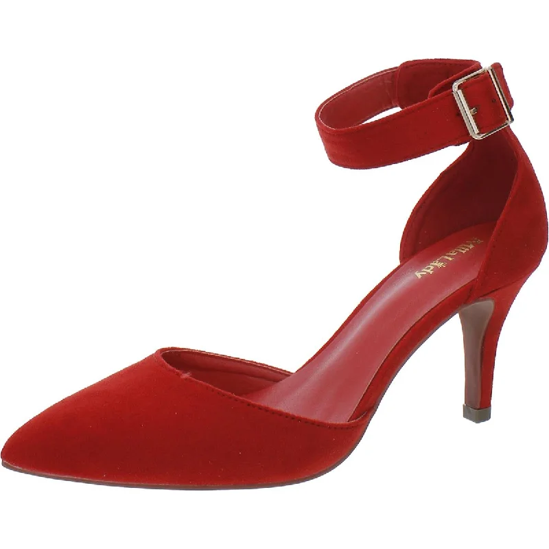 Cushion Foam Sneakers Mila Lady Womens Mia Faux Suede Ankle Strap Pumps