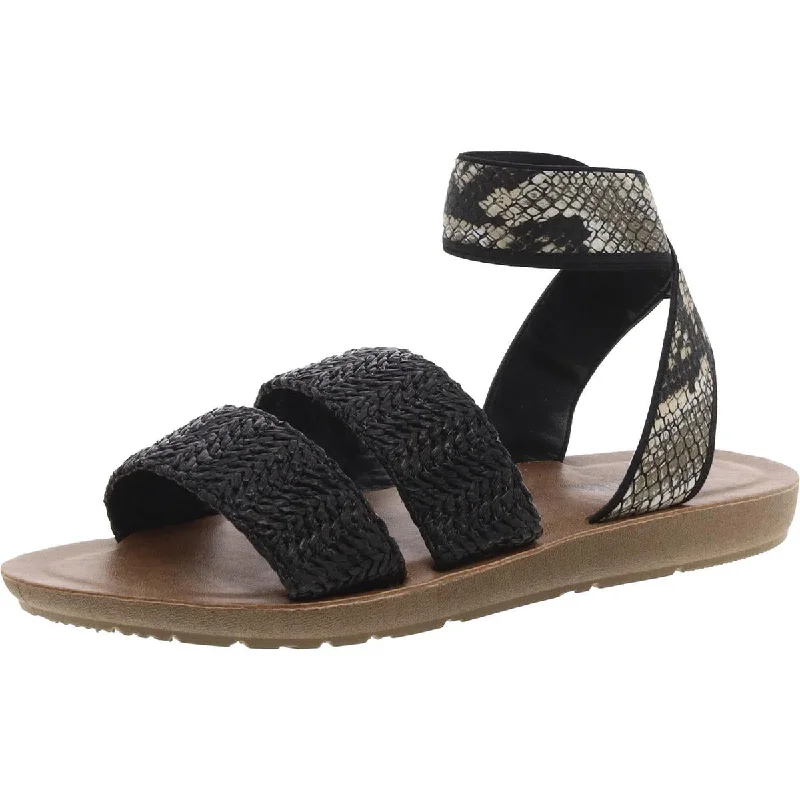 Plush Cushion Sneakers Muk Luks Womens Woven Embossed Ankle Strap