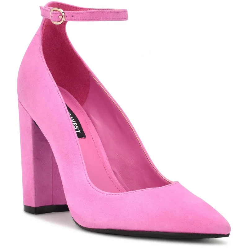 Cushion Foam Sneakers Nine West Womens Plana Suede Ankle Strap Pumps