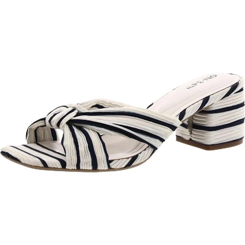 Ultra-Soft Walking Shoes On 34th Womens Textured Slip On Block Heel