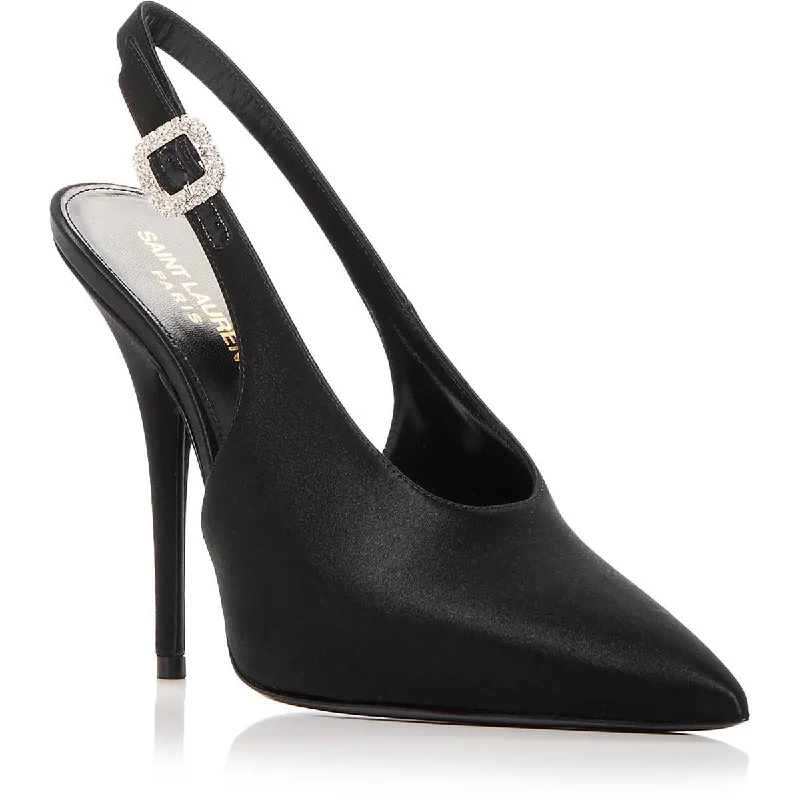 Non-Skid Sneakers Saint Laurent Womens Pointed Toe Ankle Strap Slingback Heels