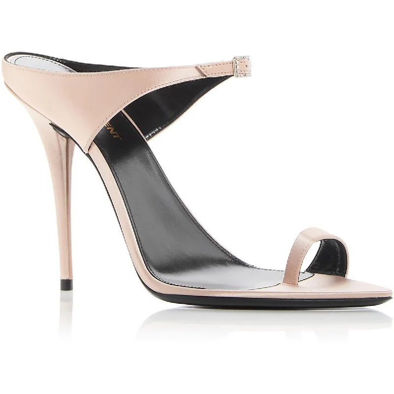 Non-Slip Running Shoes Saint Laurent Womens Satin Adjustable Mules