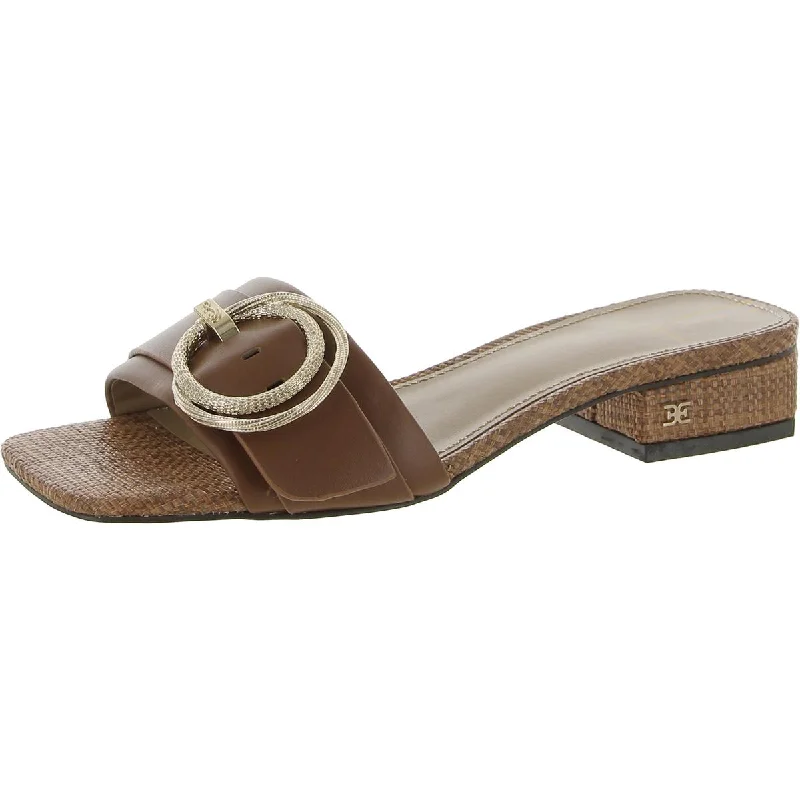 Non-Skid Sneakers Sam Edelman Womens Delfi Leather Slip On Slide Sandals
