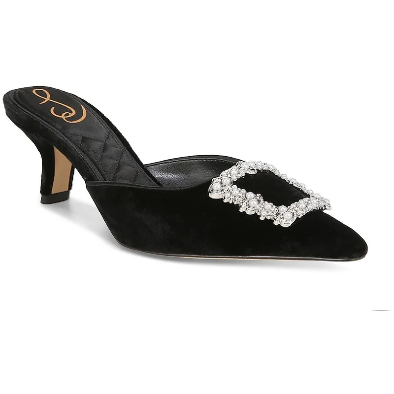 All-Day Cushioned Shoes Sam Edelman Womens Ke Velvet Kitten Heels