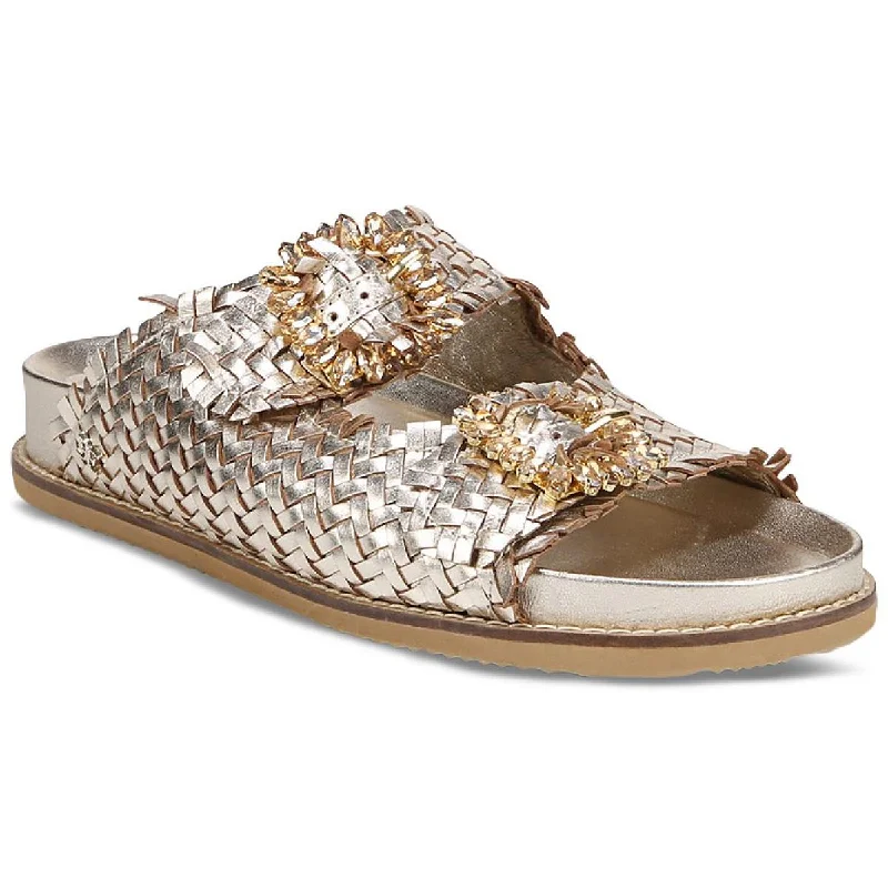 Breathable Lightweight Shoes Sam Edelman Womens Oaklyn Woven Slide Sandals