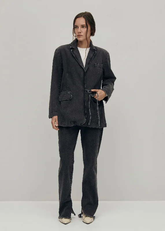 Minimalist Casual Sneakers Sandra Black Denim Jacket