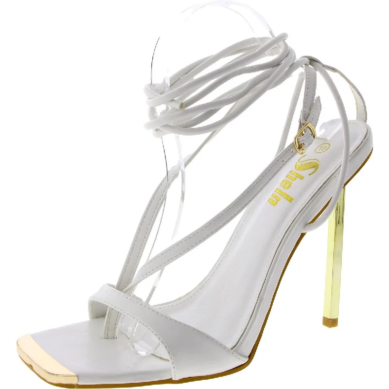 Modern Lightweight Shoes Sheln Womens Faux Leather Slingback Heels