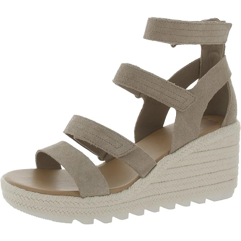 Fashion Running Shoes Sorel Womens Cameron Flatform Slingback Suede Ankle Strap