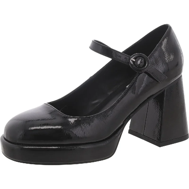 Sporty Breathable Sneakers Steve Madden Womens Patent Square Toe Mary Jane Heels
