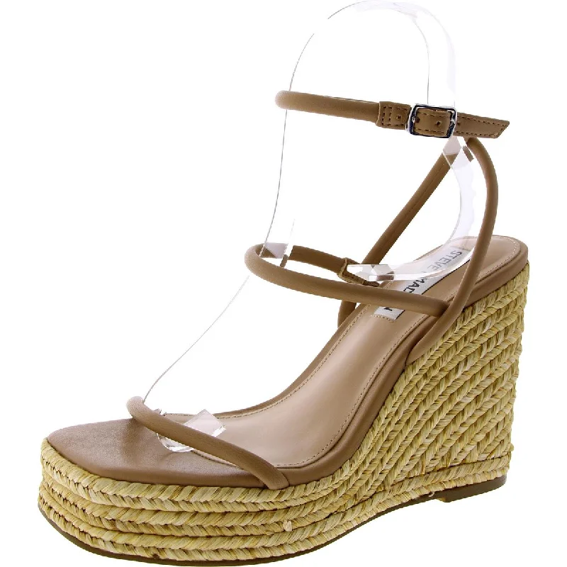 Lightweight Everyday Sneakers Steve Madden Womens UNIFY Faux Leather Wedge Platform Sandals