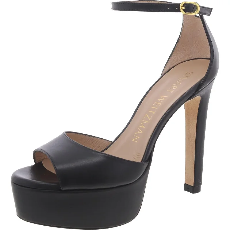 Minimalist Running Shoes Stuart Weitzman Womens Leather Buckle Platform Heels