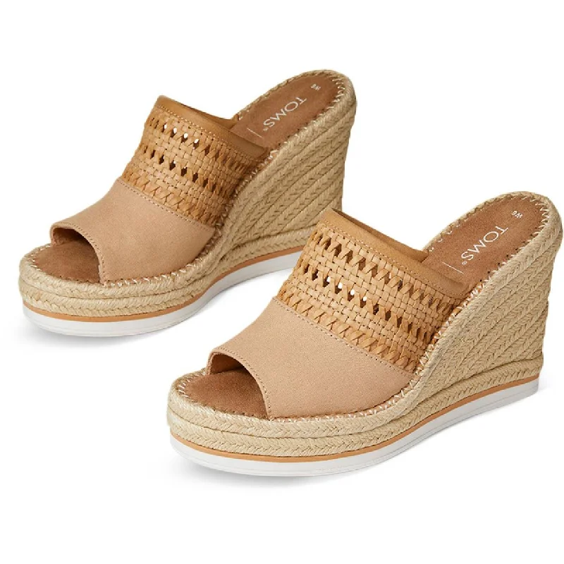 Cushion Foam Sneakers Toms Womens Monica Mule Woven Mules Platform Sandals