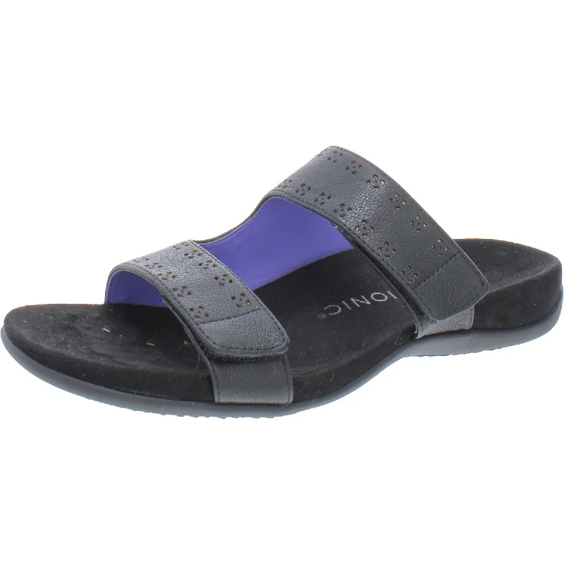 Shockproof Running Sneakers Vionic Womens Nakia Leather Slip On Slide Sandals