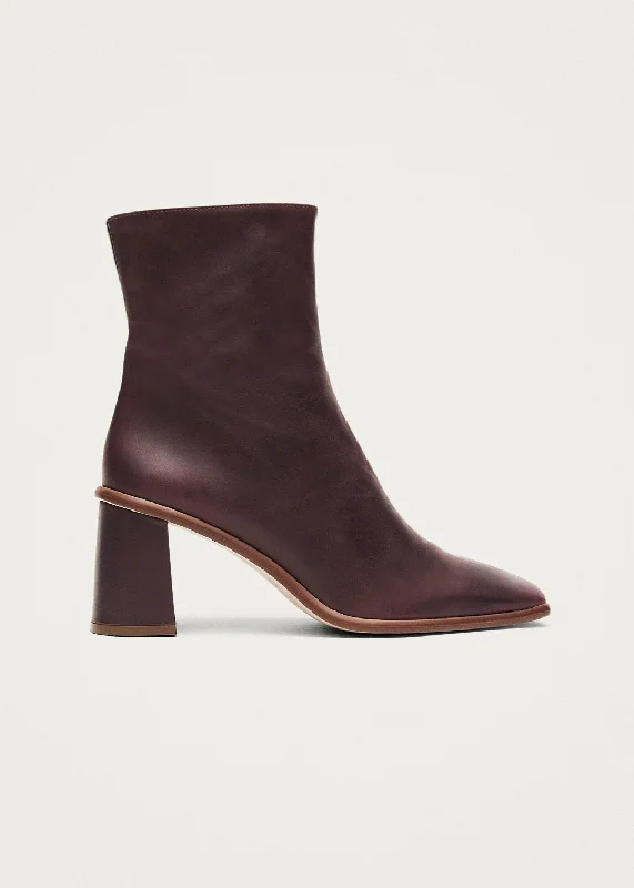 Cloud-Like Sneakers West Cape Wine Burgundy Leather Ankle Boots