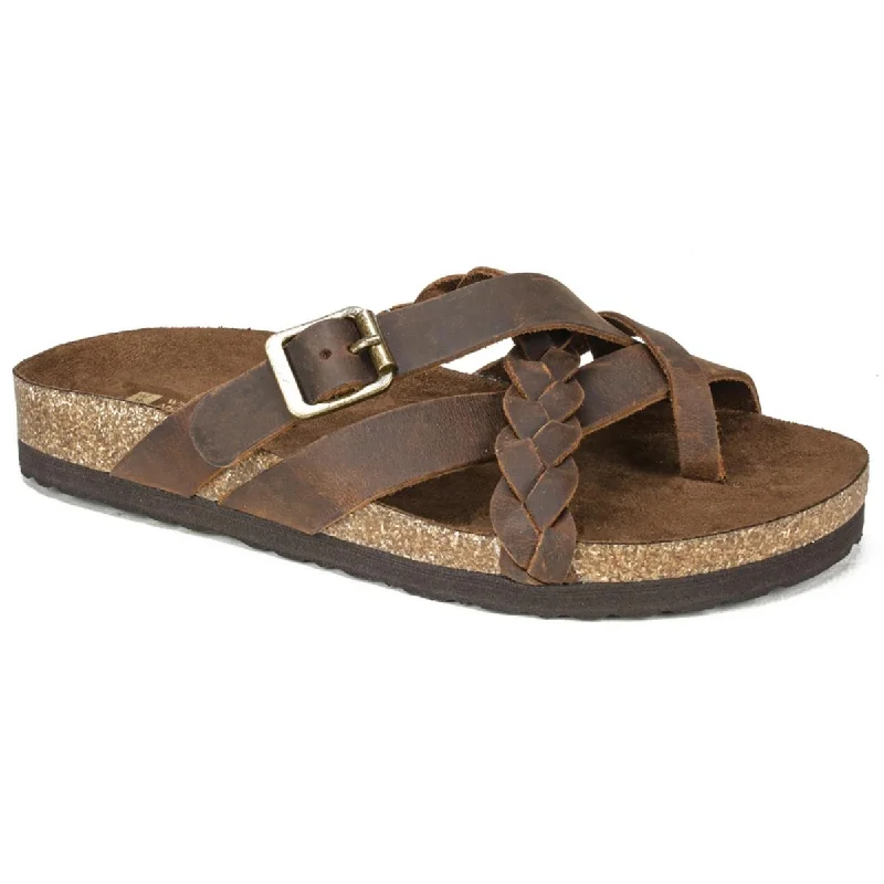 Simple Running Shoes White Mountain Womens Leather Braided Slide Sandals