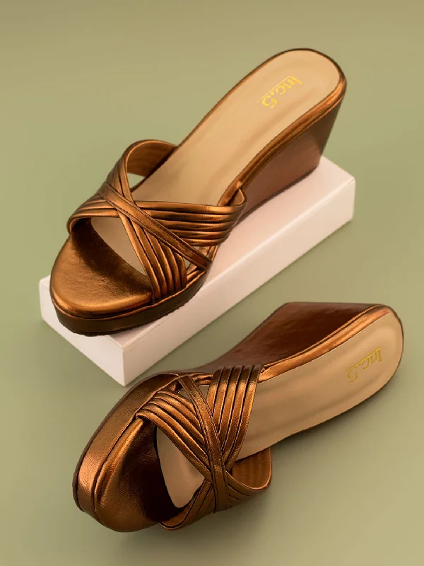Quick-Dry Sport Shoes Women Antique Embellished Wedge Heels