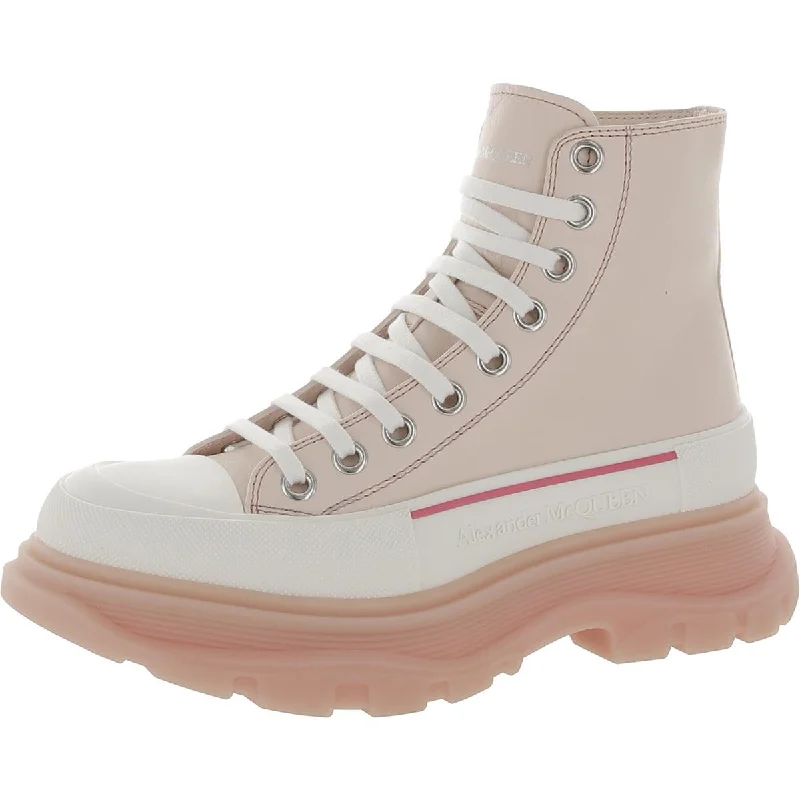 Sporty Casual Shoes Alexander McQueen Womens Leather Lace-Up Casual and Fashion Sneakers