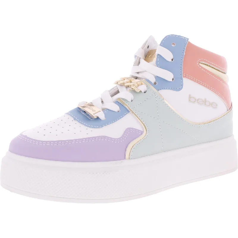 Ultra-Light Mesh Shoes Bebe Sport Womens Monah Performance Platforms High-Top Sneakers