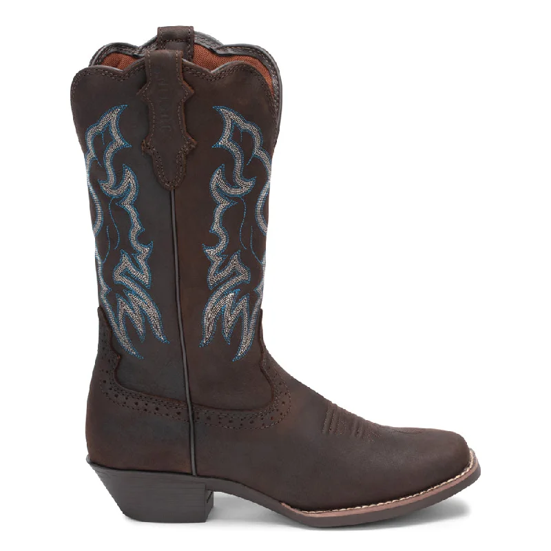 Lightweight Mesh Running Shoes Brandy Embroidered Square Toe Cowboy Boots