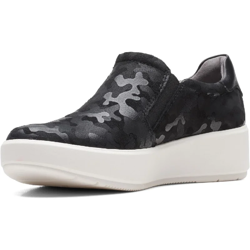 All-Day Cushioned Shoes Clarks Womens Layton Step Leather Lifestyle Slip-On Sneakers All-Day Cushioned Shoes Clarks Womens Layton Step Leather Lifestyle Slip-On Sneakers