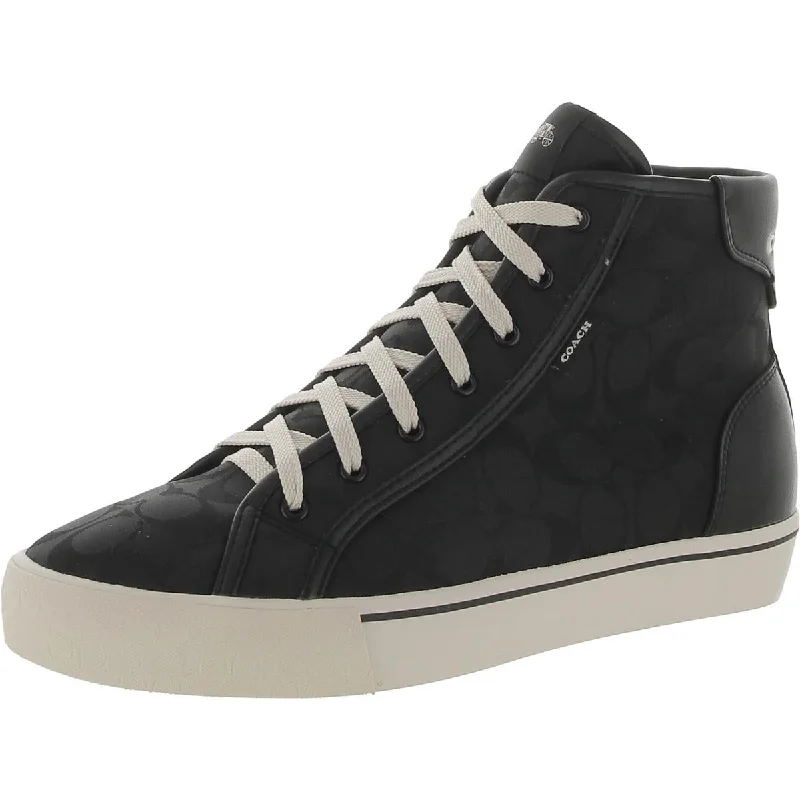 Ultra-Soft Walking Shoes Coach Womens City sole high- top Ankle Casual High-Top Sneakers