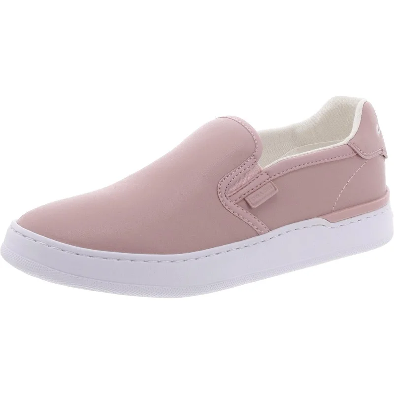 Ultra-Stretch Sneakers Coach Womens Walker Faux Leather Logo Slip-On Sneakers