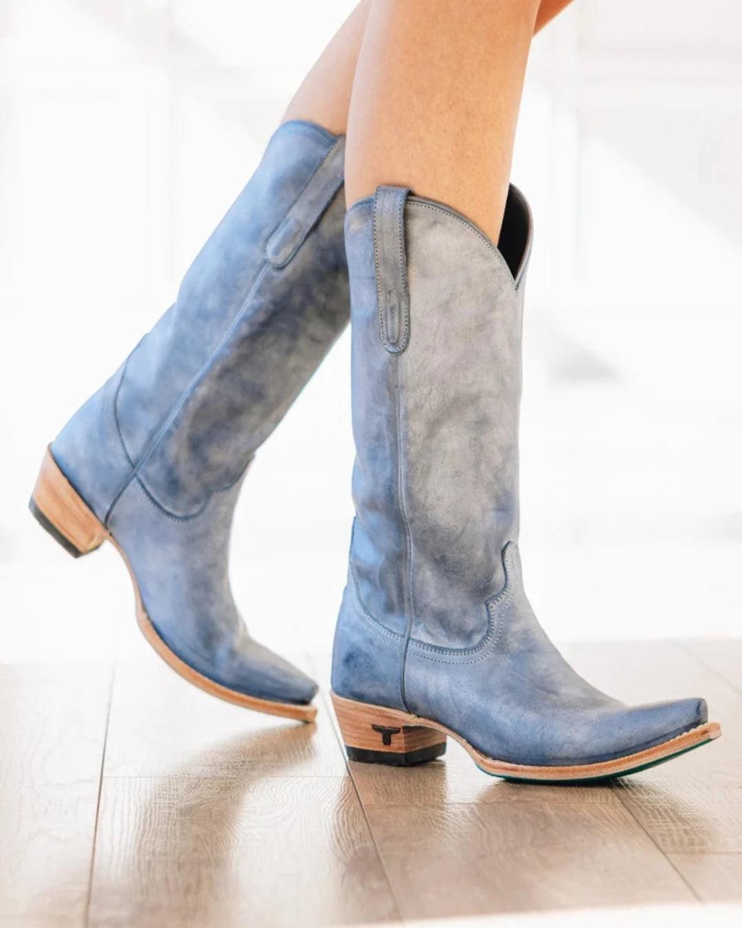 Sleek Walking Shoes Lane Boots Women’s Washed Denim Emma Jane Cowgirl Boots LB0558V Sleek Walking Shoes Lane Boots Women’s Washed Denim Emma Jane Cowgirl Boots LB0558V