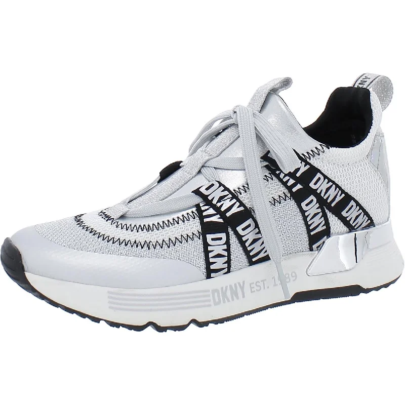 Travel-Friendly Sneakers DKNY Womens Nash Metallic Lace-Up Casual and Fashion Sneakers