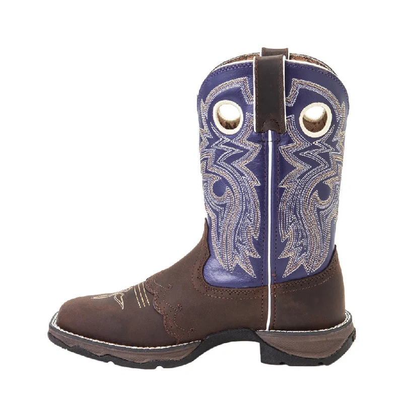 Travel Sport Shoes Durango Women's Rebel Purple and Brown Square Toe Boot