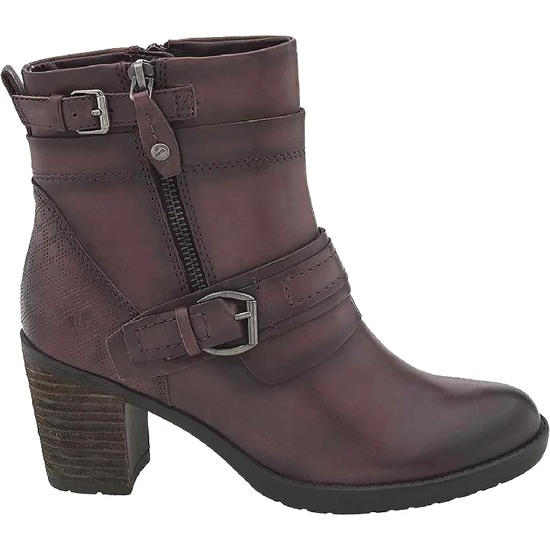 Premium Casual Sneakers Women's Earth Montana Merlot Leather