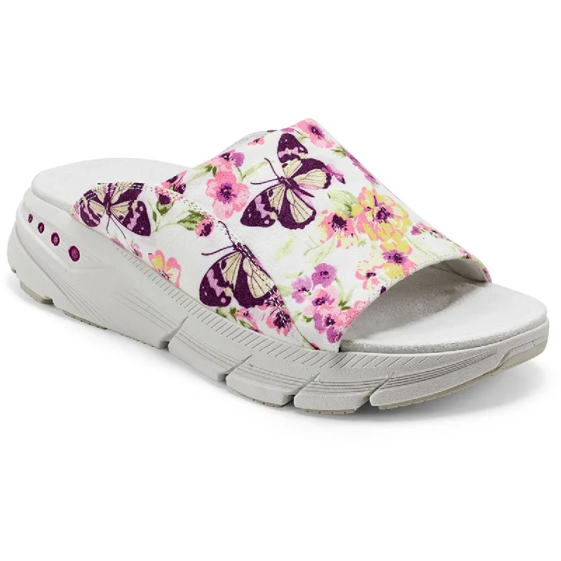 Cozy Foam Shoes Easy Spirit Womens Mari 2 Lifestyle Peep-Toe Slip-On Sneakers